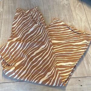 a new day Brown and White Wide Leg Pants